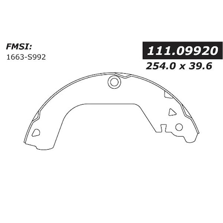 Centric Parts Centric Brake Shoes, 111.09920 111.09920